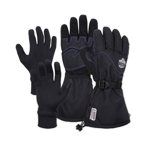 Proflex 825wp Thermal Waterproof Winter Work Gloves, Black, 2x-large, Pair