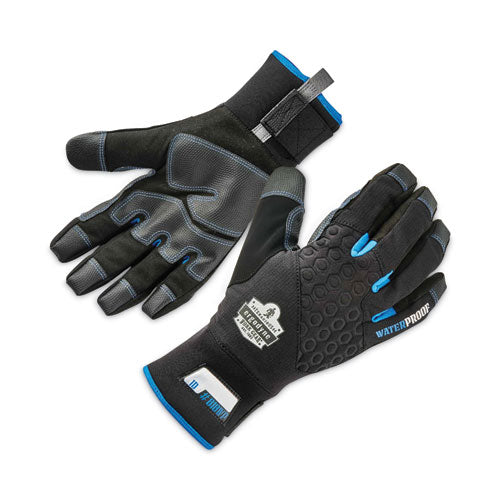 Proflex 818wp Thermal Wp Gloves With Tena-grip, Black, Large, Pair