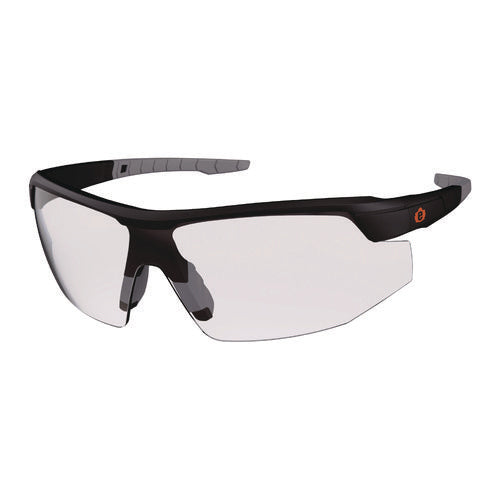 Skullerz Skoll Anti-scratch/anti-fog Safety Glasses, Matte Black Nylon Impact Frame, Clear Polycarbonate Lens