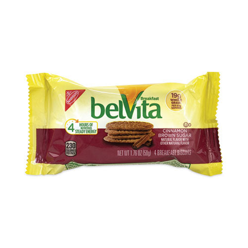 Belvita Breakfast Biscuits, Cinnamon Brown Sugar, 1.76 Oz Pack, 25 Packs/carton