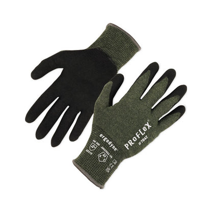 Proflex 7042 Ansi A4 Nitrile-coated Cr Gloves, Green, Large, Pair