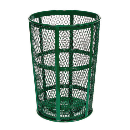 Steel Mesh Corrosion Resistant Trash Can, 48 Gal, Green