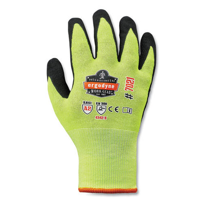 Proflex 7021 Hi-vis Nitrile-coated Cr Gloves, Lime, X-large, Pair