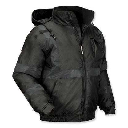 Glowear 8377ev Non-certified Hi-vis Quilted Bomber Jacket, Black, Small