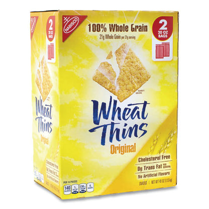 Wheat Thins Crackers, Original, 20 Oz Bag, 2 Bags/pack