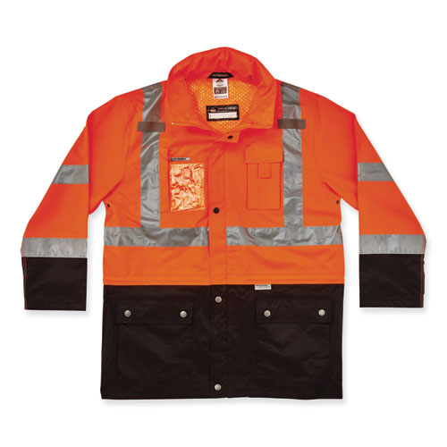 Glowear 8386 Class 3 Hi-vis Outer Shell Jacket, Polyester, Small, Orange