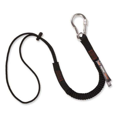 Squids 3105 Tool Lanyard With Aluminum Carabiner + Cinch-loop, 15 Lb Max Working Capacity, 32" To 48" Long, Black