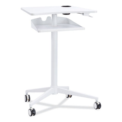 Vum Mobile Workstation, 30.75" X 22.28" X 36.12" To 48.25", White