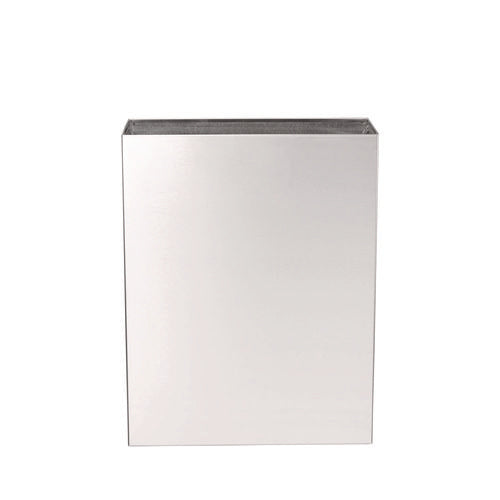 Stainless Steel Surface-mounted Waste Receptacle, 6.4 Gal, Brushed Stainless Steel