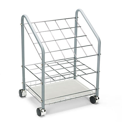 Wire Roll/files, 20 Compartments, 18w X 12.75d X 24.5h, Gray