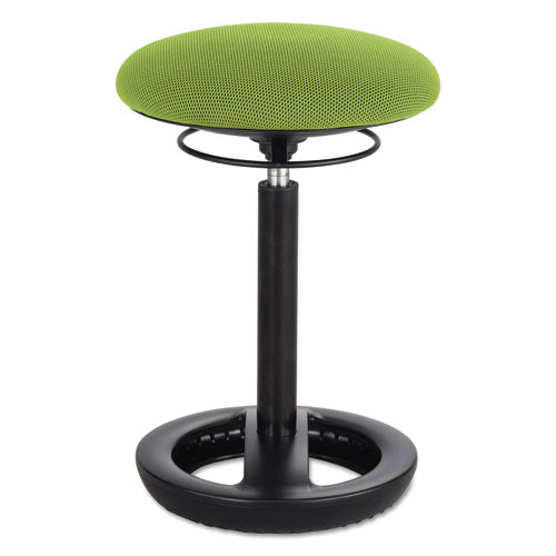 Twixt Desk Height Ergonomic Stool, Supports Up To 250 Lb, 22.5" Seat Height, Green Seat, Black Base