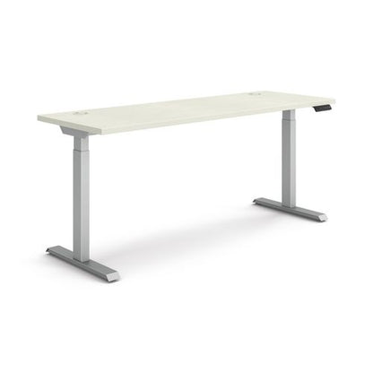 Coordinate Height Adjustable Desk Bundle 2-stage, 70" X 22" X 27.75" To 47", Silver Mesh\silver