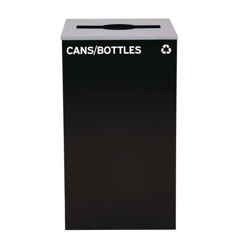 29 Gallon Trash/recycling Cans, Steel, Black Cans/bottles Recycling Can With Mixed Lid