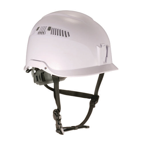 Skullerz 8977 Class C Safety Helmet With Adjustable Venting, 6-point Rachet Suspension, White