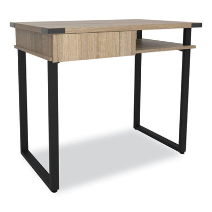 Mirella Soho Desk With Drawer, 36.25" X 22.25" X 30", Black