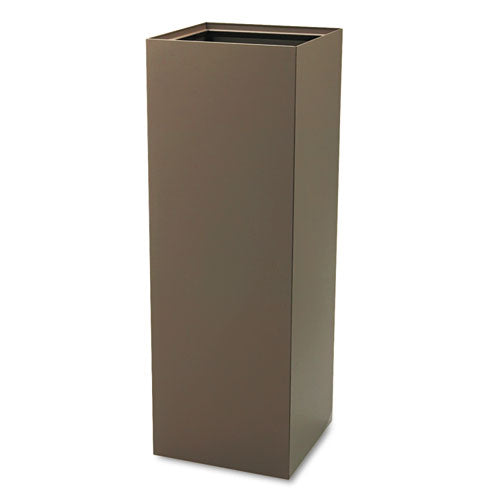 Public Square Recycling Receptacles, Paper Recycling, 42 Gal, Steel, Brown