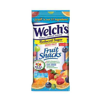 Reduced Sugar Mixed Fruit Snacks, 1.5 Oz Pouches, 144/carton