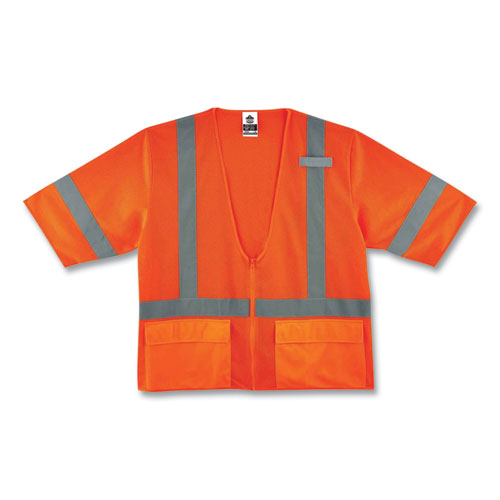 Glowear 8320z Class 3 Standard Zipper Vest, Polyester, Largel/x-large, Orange