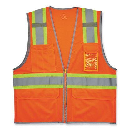 Glowear 8246z-s Single Size Class 2 Two-tone Mesh Vest, Polyester, Medium, Orange