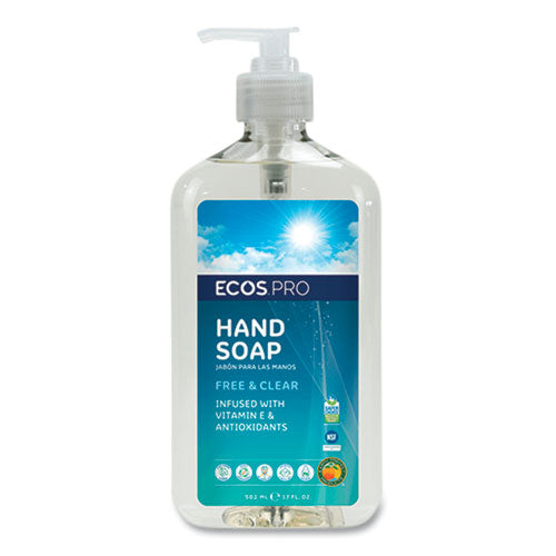 Liquid Hand Soap, Free And Clear Scent, 17 Oz