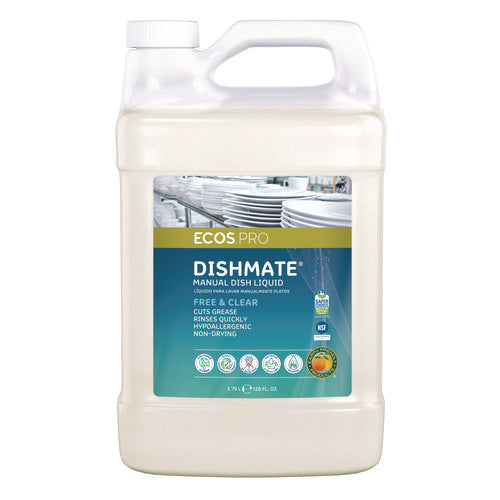 Dishmate Manual Dish Liquid, 128 Oz Bottle