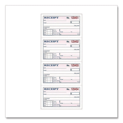 Money/rent Receipt Book, Two-part Carbonless, 4.75 X 2.75, 200 Forms Total