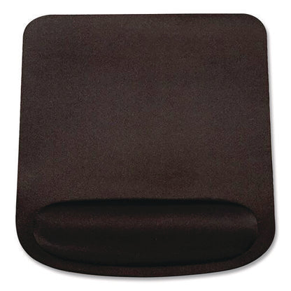 Foam Non-skid Mouse Pad With Wrist Rest, 8.25 X 9, Black