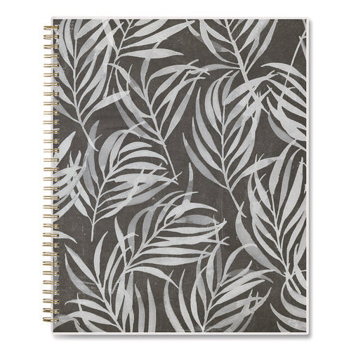 Dark Gray Gale Lesson Planner, Weekly: Up To Nine Periods Per Day, Monthly: Two-page Spreads, 11 X 8.5, Gray/mint Green Cover