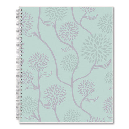 Rue Du Flore Weekly/monthly Planner, Floral Artwork, 11 X 8.5, Jade/lavender Cover, 12-month (jan To Dec): 2025