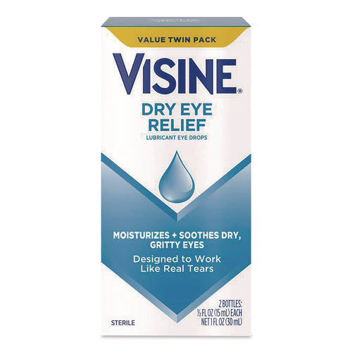 Dry Eye Relief Lubricant Eye Drops, 15 Ml Bottle, 2/box