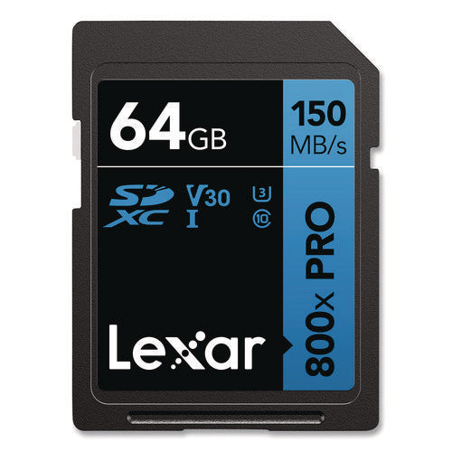 High-performance Pro Blue Series Sdxc Memory Card, Uhs-i V30 U1 Class 10, 64gb