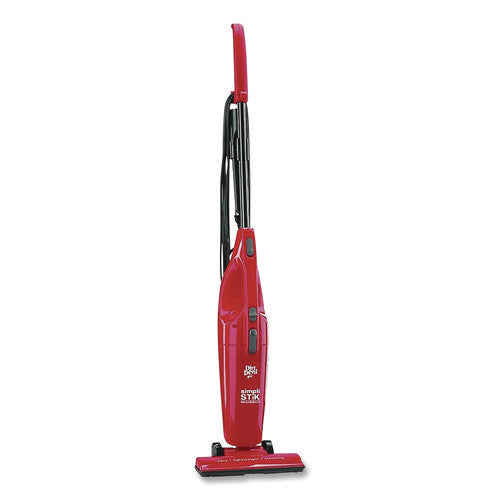 Simplistick Bagless Stick Vacuum, 9" Cleaning Path, Red