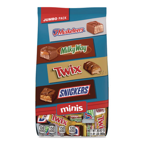 Minis Variety Jumbo Pack, Assorted, 30.63 Oz Bag