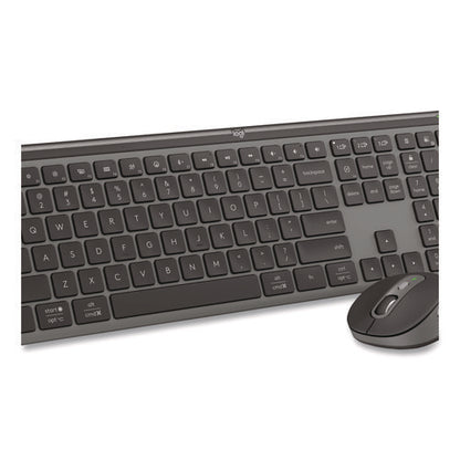 Signature Slim Mk955 Wireless Keyboard And Optical Mouse Combo, 2.4 Ghz Frequency/33 Ft Wireless Range, Graphite