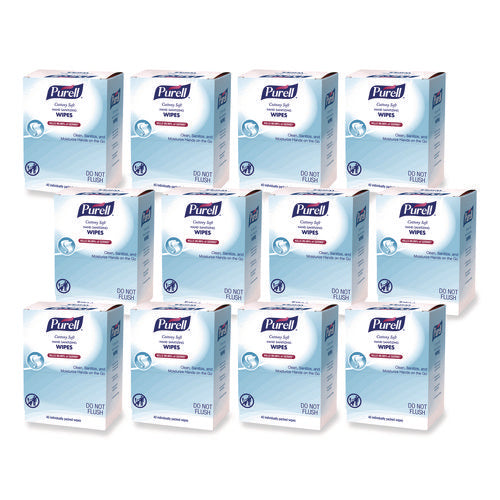 Cottony Soft Individually Wrapped Sanitizing Hand Wipes, 5 X 7, Herbal Scent, White, 480/carton