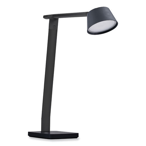 Pureoptics Verve Designer Series Led Desk Lamp With Wireless Charging, 17.32" High, Black