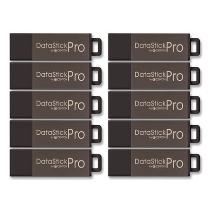 Datastick Pro Usb 2.0 Type A Flash Drive, 8 Gb, Gray, 10/pack