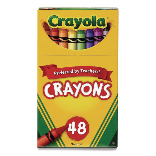 Classic Color Crayons In Flip Top Box With Tiered Sleeves, 48 Colors/box