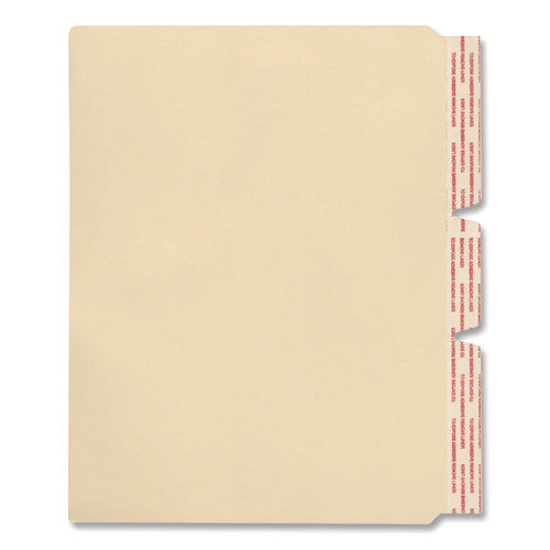 Standard Side-flap Classification Folder Dividers, Letter Size, Manila, 100/box