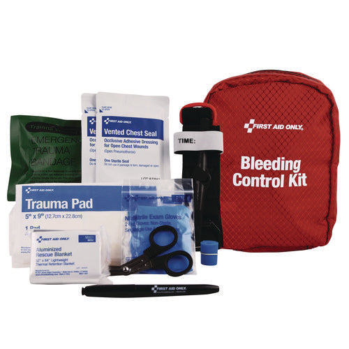 Right Response Bleeding Control Kit For Limb And Chest Wounds, 16 Pieces, Fabric Pouch