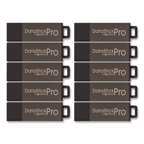 Datastick Pro Usb 2.0 Type A Flash Drive, 32 Gb, Gray, 10/pack