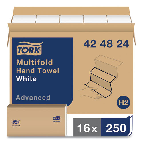 Advanced Multifold Hand Towel, 1-ply, 9 X 9.5, White, 250/pack, 16 Packs/carton