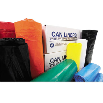 High-density Commercial Can Liners, 60 Gal, 16 Mic, 38" X 60", Clear, 25 Bags/roll, 8 Interleaved Rolls/carton