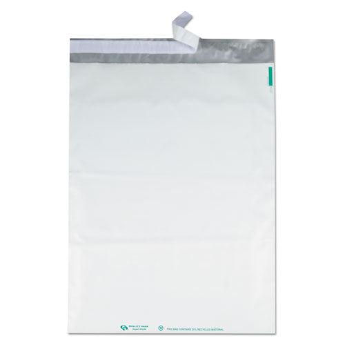 Redi-strip Poly Mailer, #6, Square Flap, Redi-strip Adhesive Closure, 14 X 19, White, 100/pack