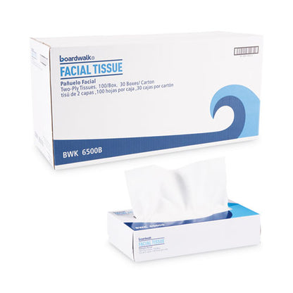 Office Packs Facial Tissue, 2-ply, White, Flat Box, 100 Sheets/box, 30 Boxes/carton