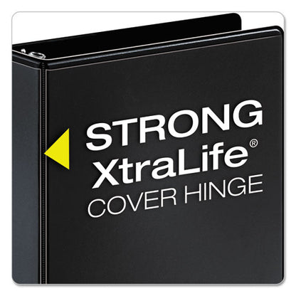 Performer Clearvue Slant-d Ring Binder, 3 Rings, 3" Capacity, 11 X 8.5, Black