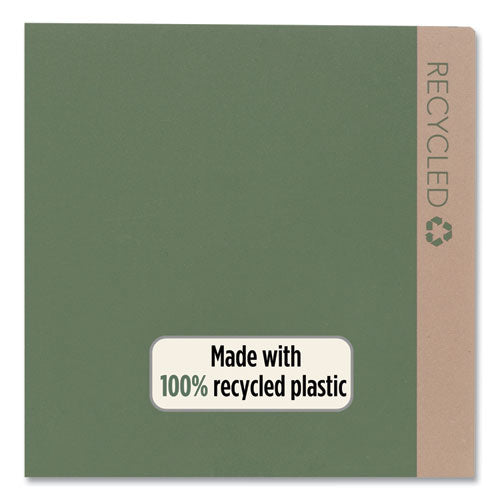Recycled Plastic Two-pocket Folder, 11" X 8.5", Randomly Assorted