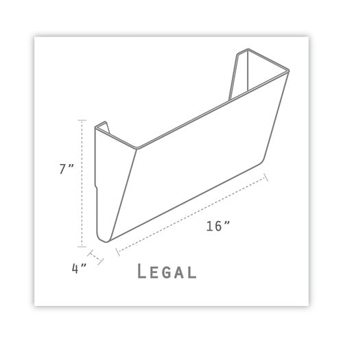 Unbreakable Magnetic Wall File, Legal/letter Size, 16" X 4" X 7", Clear