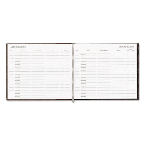 Hardcover Visitor Register Book, Black Cover, 9.78 X 8.5 Sheets, 128 Sheets/book