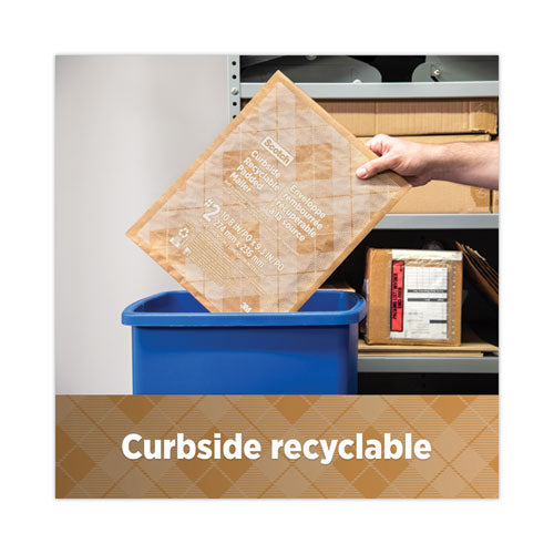 Curbside Recyclable Padded Mailer, #0, Bubble Cushion, Self-adhesive Closure, 7 X 11.25, Natural Kraft, 100/carton